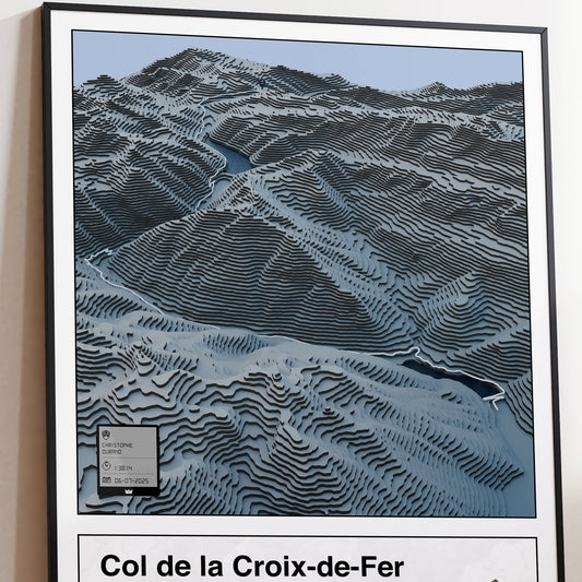 Col de la Croix-de-Fer personalized poster