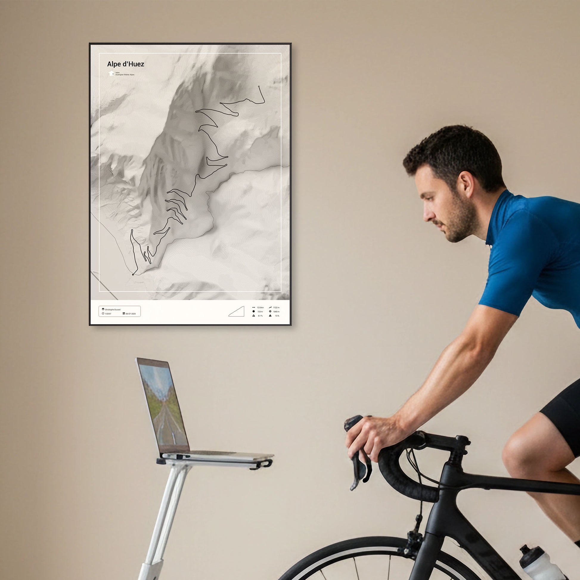 Alpe d'Huez Personalized Cycling Poster