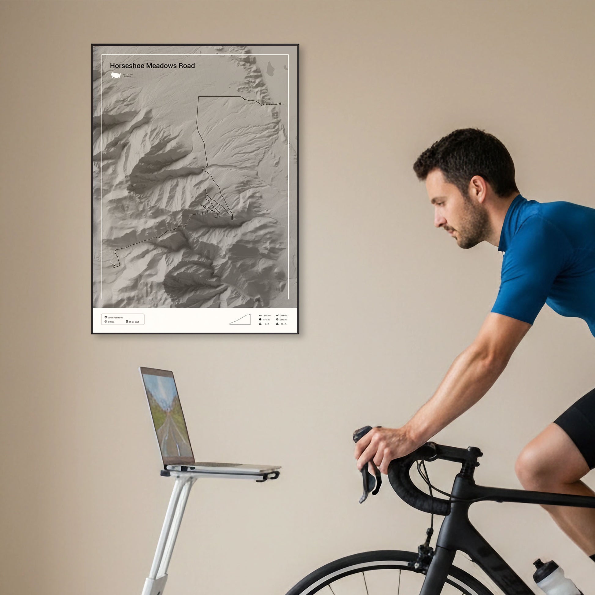 Horseshoe Meadows Road personalized poster
