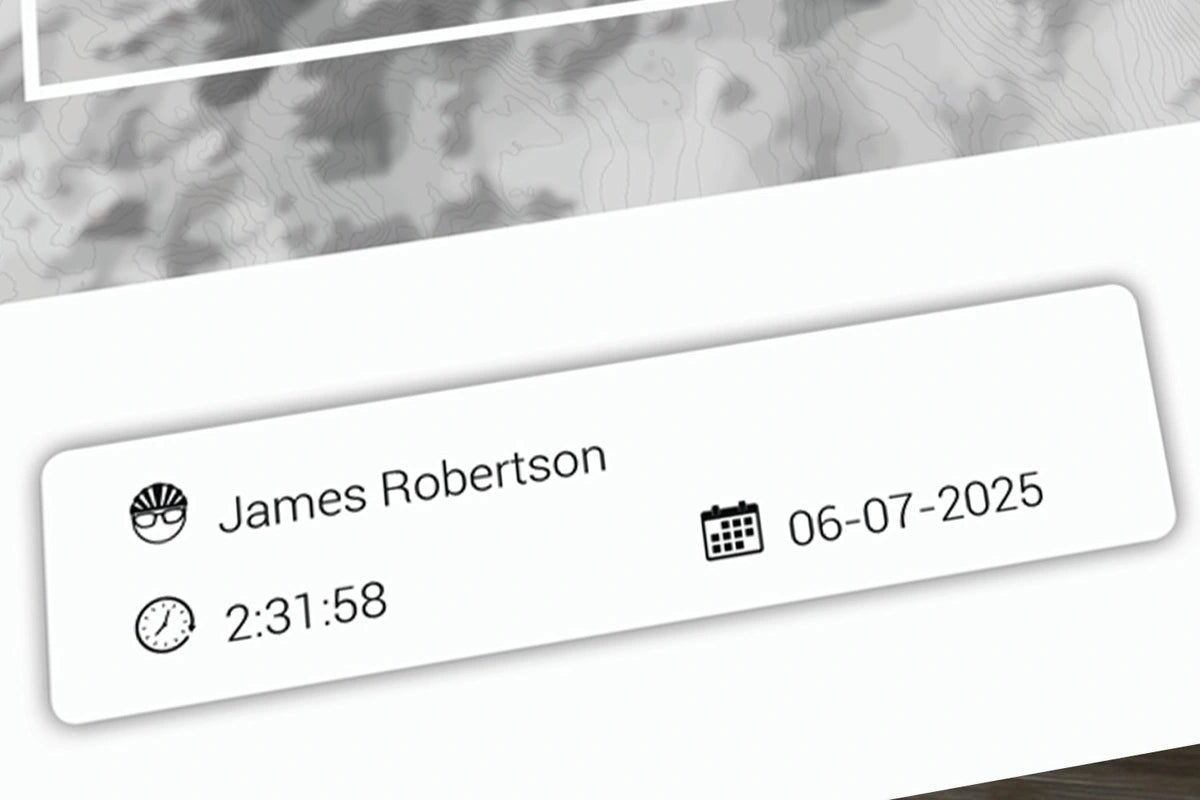 Cycling climb poster personalized